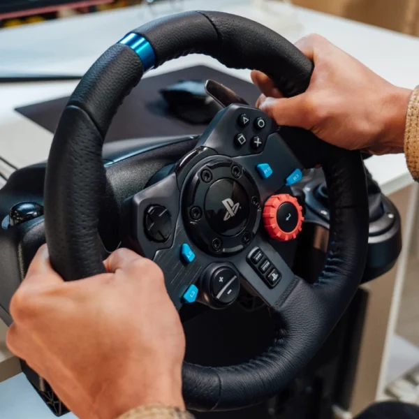 Logitech G29 Driving Force — Volante de carreras + pedales, para PC, PS5, PS4 - Imagen 2