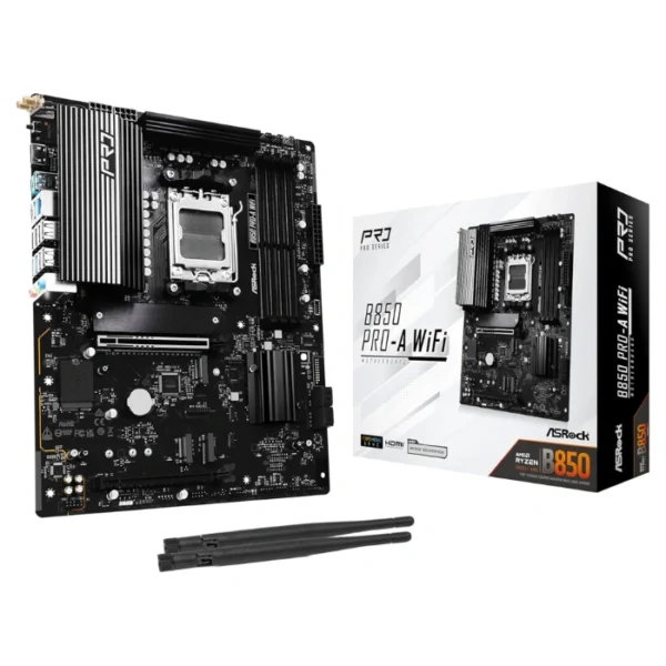 ASRock B850 Pro-A WiFi — ATX, AM5, DDR5, 4 slots