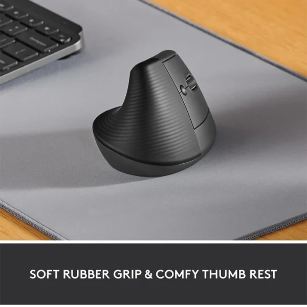 Logitech Lift Vertical Graphite — Mouse Inalámbrico, USB-A, 1000DPI, Grafito - Imagen 5