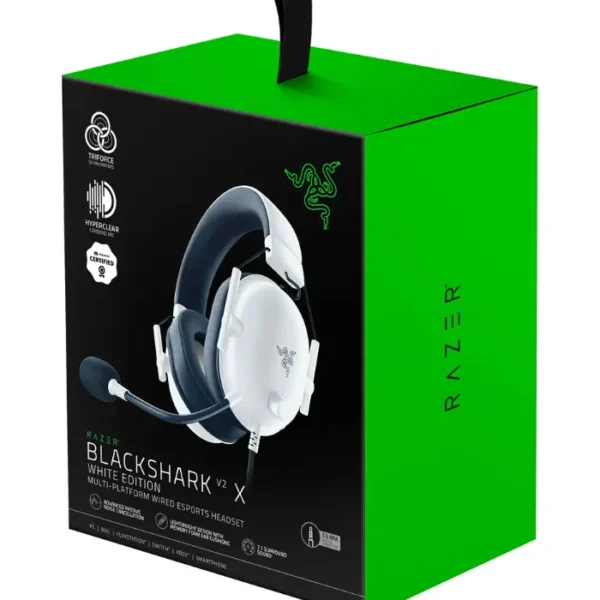 Razer BlackShark V2 X White — Audífono con cable, 3.5mm, blanco - Imagen 5