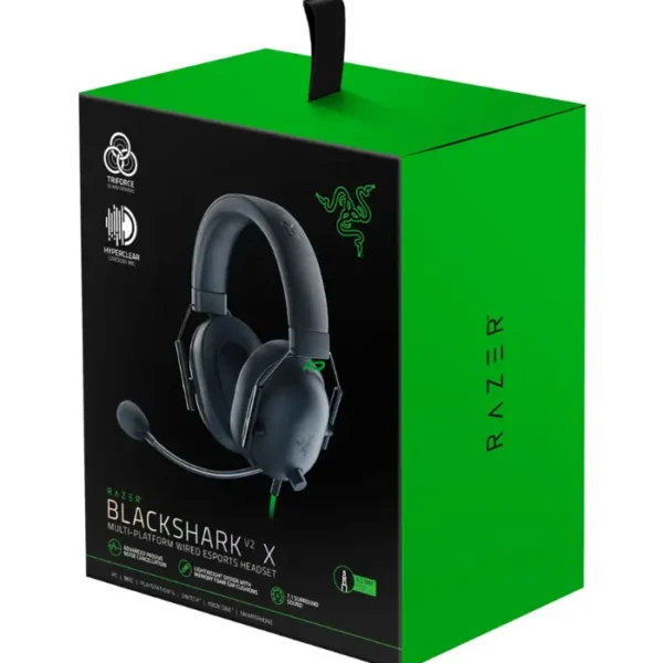 Razer BlackShark V2 X Black — Audífono con cable, 3.5mm, negro - Imagen 5