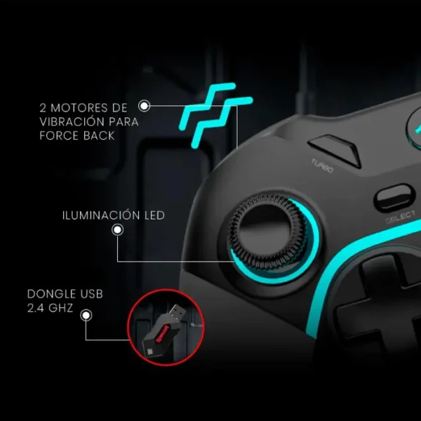Redragon Harrow Pro Gamepad Inalámbrico, para PC - Imagen 5