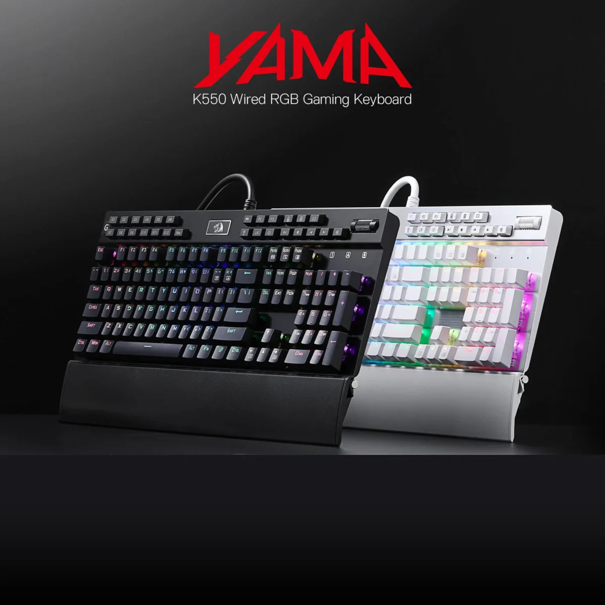RedragonK550RGBGamingKeyboard_7 Redragon Yama K550 Black — Teclado mecánico, con cable, RGB, USB, español - Imagen 2