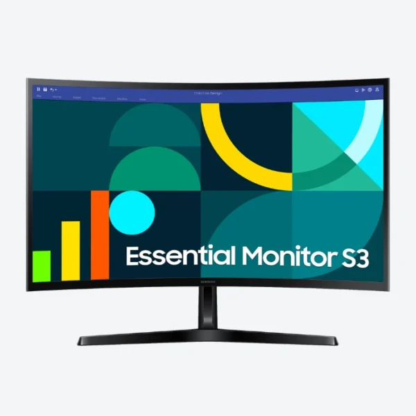 Samsung Essential Monitor S3 S36GD — 27″, Full HD, 100Hz, VA, 1800R, Monitor curvo