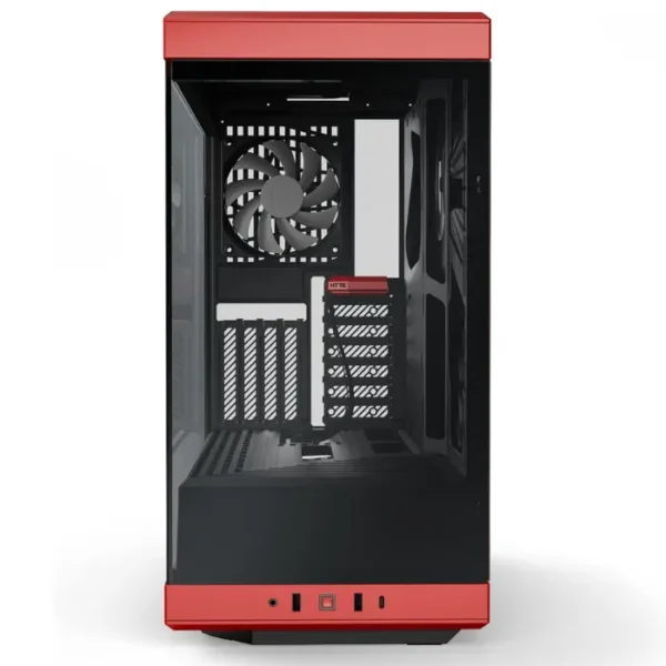 HYTE Y40 Black Cherry — Caja ATX, 2 Fans 120mm, PCIe 4.0 Riser Cable, rojo/negro | CS-HYTE-Y40-BR - Imagen 3