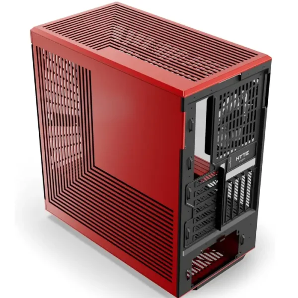 HYTE Y40 Black Cherry — Caja ATX, 2 Fans 120mm, PCIe 4.0 Riser Cable, rojo/negro | CS-HYTE-Y40-BR - Imagen 4