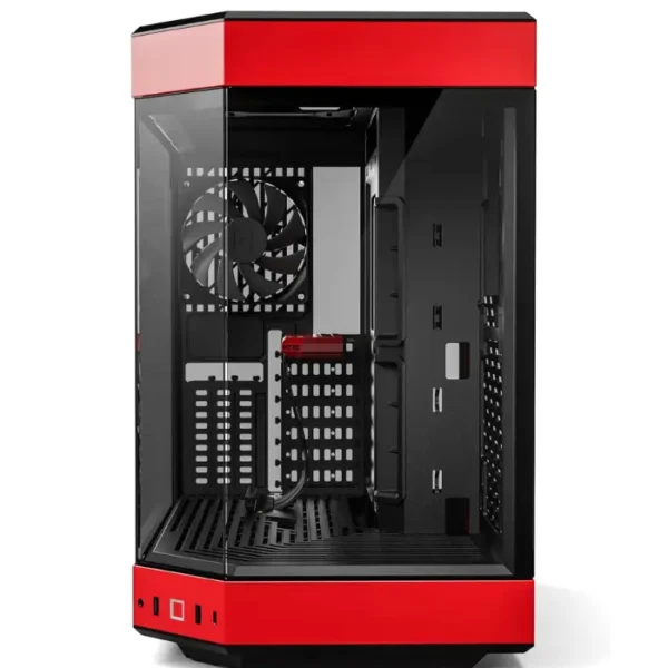 HYTE Y60 Black Cherry — Caja ATX, 3 Fans 120mm, PCIe 4.0 Riser Cable, rojo/negro | CS-HYTE-Y60-BR - Imagen 3