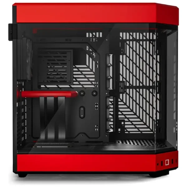 HYTE Y60 Black Cherry — Caja ATX, 3 Fans 120mm, PCIe 4.0 Riser Cable, rojo/negro | CS-HYTE-Y60-BR - Imagen 2