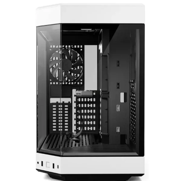 HYTE Y60 Panda — Caja ATX, 3 Fans 120mm, PCIe 4.0 Riser Cable, blanco/negro | CS-HYTE-Y60-BW - Imagen 3