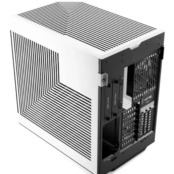 HYTE Y60 Panda — Caja ATX, 3 Fans 120mm, PCIe 4.0 Riser Cable, blanco/negro | CS-HYTE-Y60-BW - Imagen 4