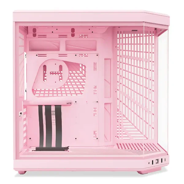 HYTE Y70 Strawberry Milk — Caja ATX, sin Fans, PCIe 4.0 Riser Cable, rosa | CS-HYTE-Y70-SM - Imagen 2
