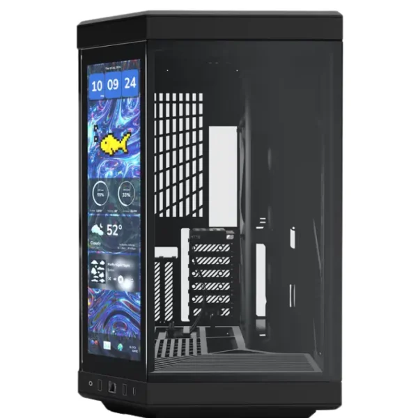 HYTE Y70 Touch Infinite Pitch Black — Caja ATX | Sin Fans | Pantalla táctil 14.5" gen 3 | Negro | CS-HYTE-Y70TTI-BB - Imagen 3