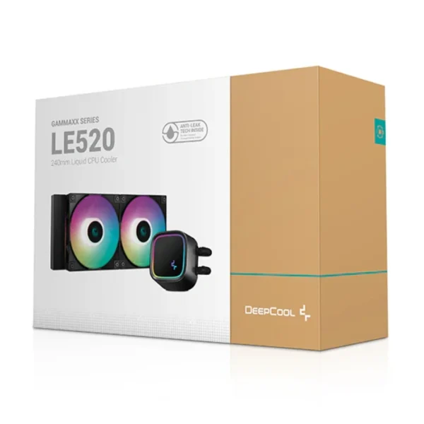 DeepCool LE520 Black — Enfriamiento Líquido AiO 240mm, socket LGA1851/1700-AM5/AM4, negro - Imagen 4