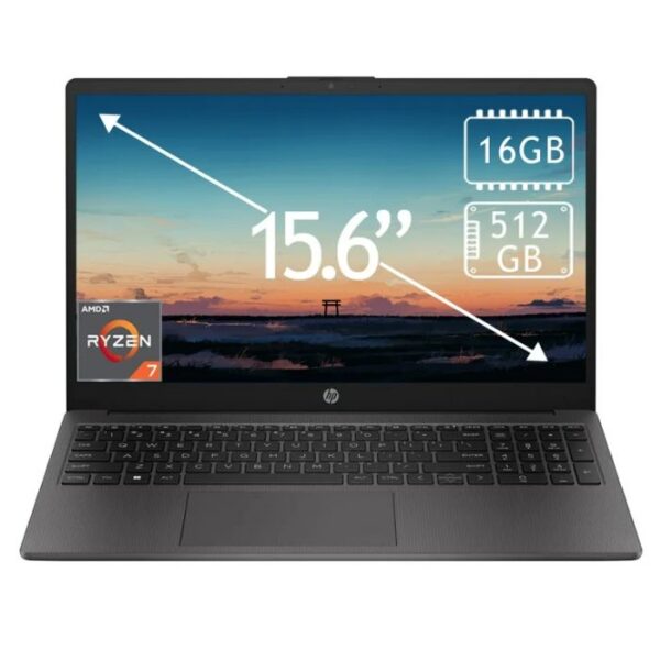 HP 255 G10 Laptop —  AMD R7 7730U | 16GB | SSD 512GB | Windows 11 Pro | FHD 15.6"