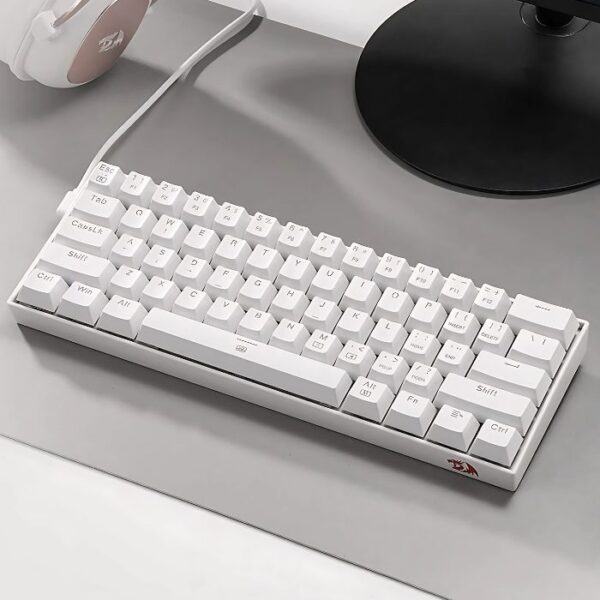 Redragon Dragonborn K630 White — Teclado mecánico 60%, con cable, blanco, español - Imagen 2
