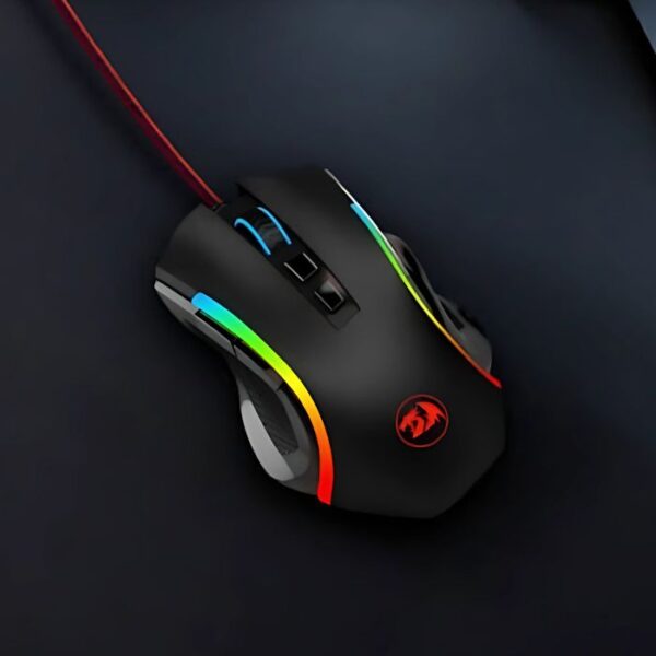 Redragon Griffin Black — Mouse con cable, RGB, diestro, color negro - Imagen 3