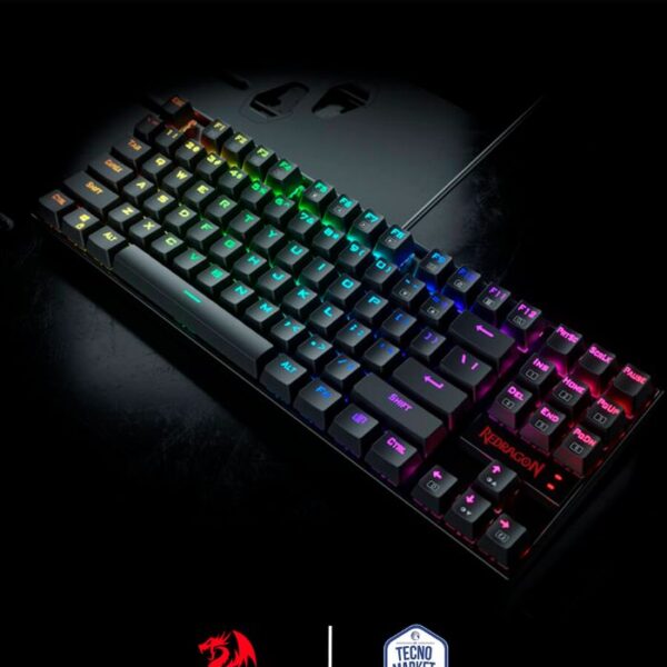 Redragon Kumara K552 RGB Black — Teclado mecánico, con cable, RGB, negro, español - Imagen 2