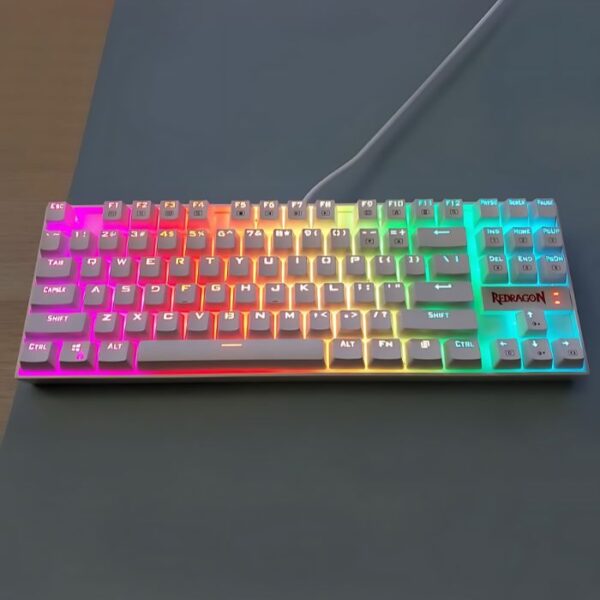 Redragon Kumara K552 RGB White — Teclado mecánico, con cable, RGB, blanco, español - Imagen 2