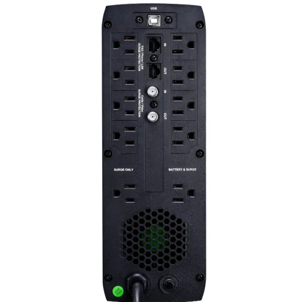 UPS Smartbitt SBNB1800 Gamer — Batería y Regulador, 1800VA, 900W, LCD, RGB, 8 tomas - Imagen 2