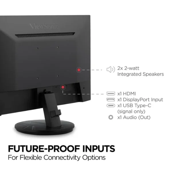 Viewsonic VX2416A — 23.8", Full HD, 120Hz, IPS, Monitor plano, Filtro Luz Azul, bocinas - Imagen 4