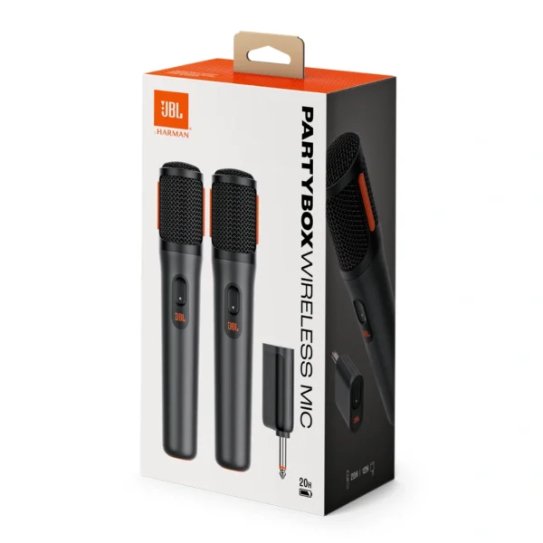 JBL PartyBox Wireless Mic —  Sistema de dos micrófonos inalámbricos y un receptor de 6.5mm, para emparejarse con bocina de la línea JBL PartyBox - Imagen 2
