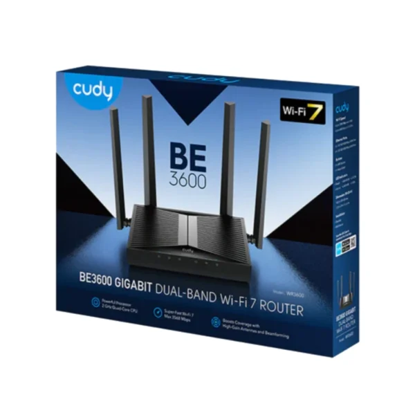 Cudy BE3600 — Router Wi-Fi 7 | Hasta 3.6 Gbps | Hasta 130 m² - Imagen 2