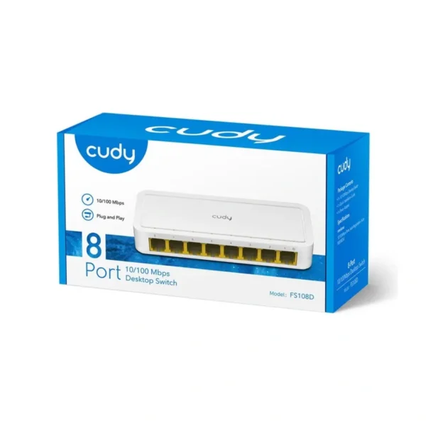Cudy FS108D — Switch | 8 puertos RJ45 | 10/100Mbps - Imagen 2