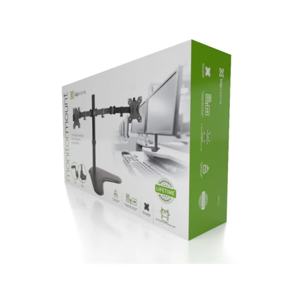 KlipXtreme KPM-311 — Soporte para dos monitores de 13 a 32", carga máxima 8KG cada monitor - Imagen 2