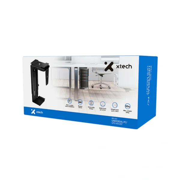 Xtech XTA-600 — Soporte universal para PC/UPS hasta 55lb - Imagen 5