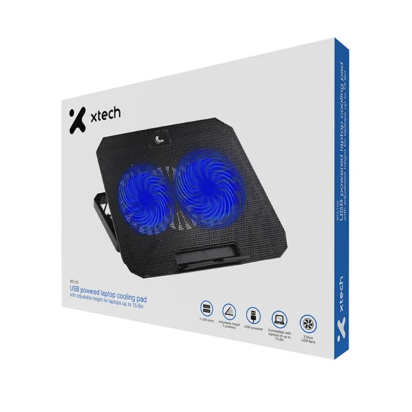 Xtech XTA-156 — Base de enfriamiento | Alimentación por USB | Altura ajustable | Para laptops de hasta 15,6" - Imagen 5