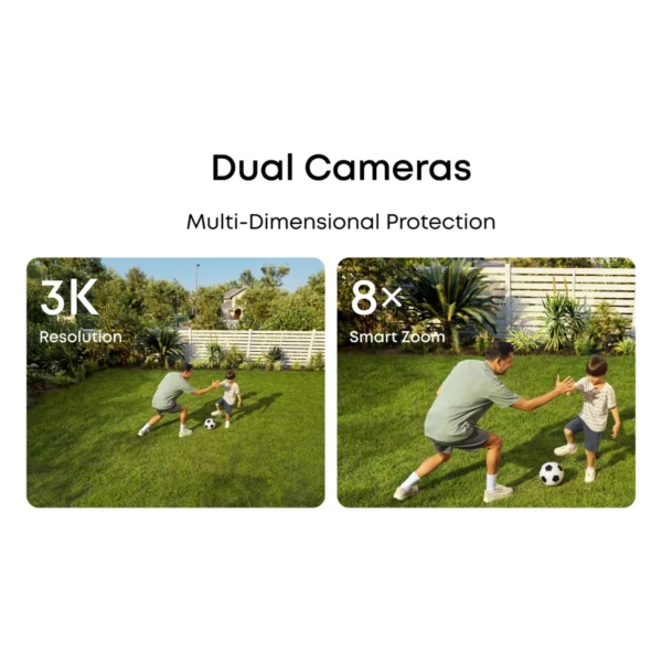 Eufy Floodlight Camera E340 — Cámara de seguridad para exteriores | Resolución 3K | Teleobjetivo de 2K - Imagen 6
