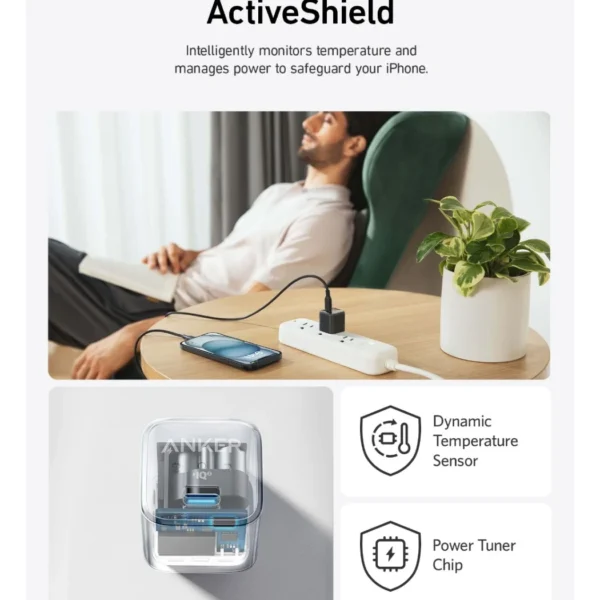 Anker Zolo Charger 20W White — Cargador 20W | 1 Puerto USB-C | PIQ 3.0 | Blanco - Imagen 3