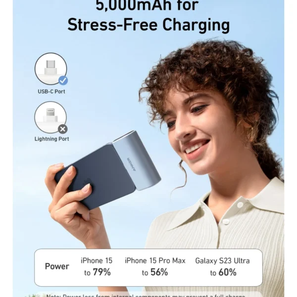 Anker Nano Power Bank (22.5W) Black Stone — Batería portátil magnética 5,000mAh | 12W | Negro - Imagen 3