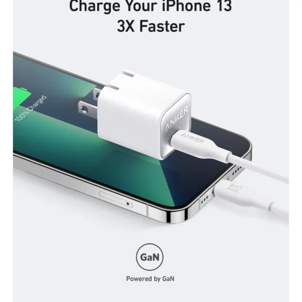 Anker Nano Charger 30W Black — Cargador 30W, USB-C, GaN, PowerIQ 3.0, soporte PPS | Negro - Imagen 4