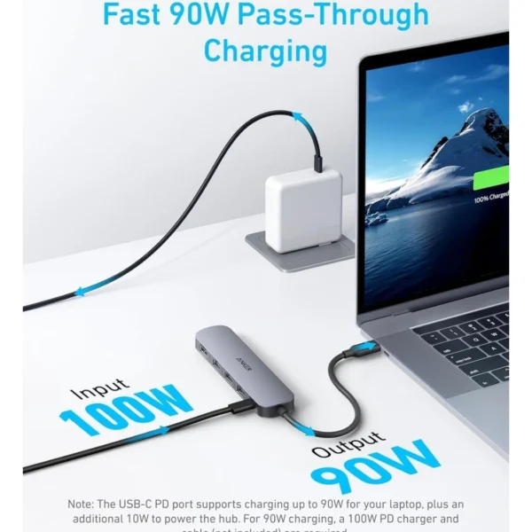 Anker USB-C Hub 5 en 1 — 1 HDMI hasta 4K a 30 Hz | USB-C (PD) | 1 x USB-A 3.0 | 2 x USB-A 2.0 - Imagen 3