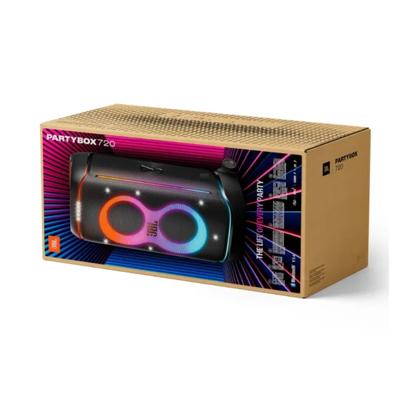 JBL PartyBox 720 - Altavoz de fiesta inalámbrica, 800 W RMS, Bluetooth, JBL Pro Sound - Negro - Imagen 2