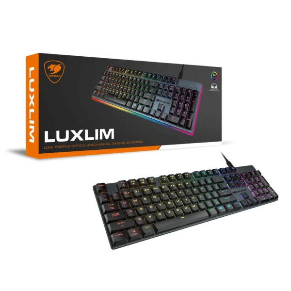 Cougar Luxlim — Teclado mecánico de bajo perfil, alámbrico, negro | LUXLIM-BK - Imagen 5