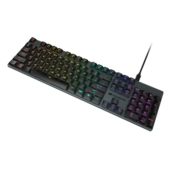 Cougar Luxlim — Teclado mecánico de bajo perfil, alámbrico, negro | LUXLIM-BK - Imagen 2