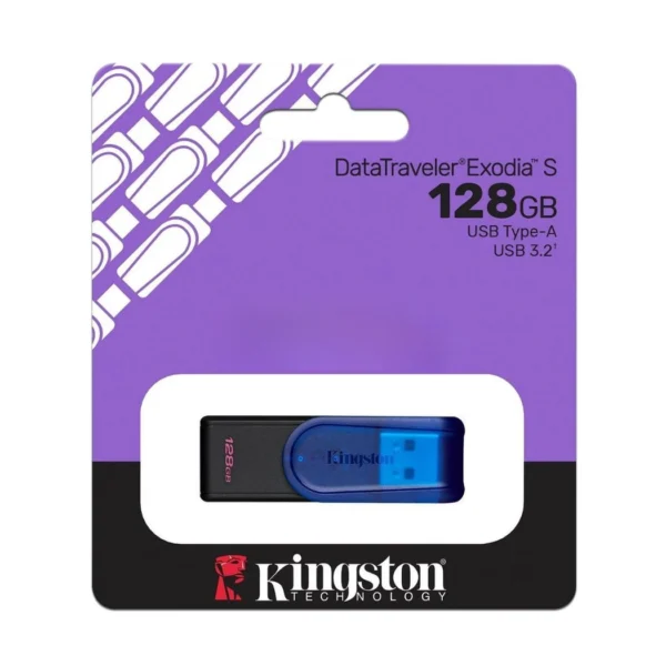 Kingston DataTraveler Exodia S 128GB — Memoria USB | USB-A | USB 3.2 Gen 1 | Azul - Imagen 2