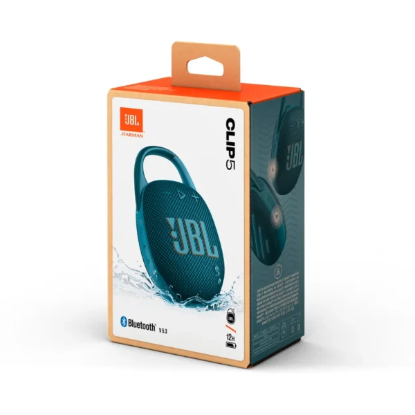 JBL Clip 5 - Altavoz Bluetooth ultraportátil, resistente al agua y al polvo, mosquetón integrado - Azul - Imagen 2