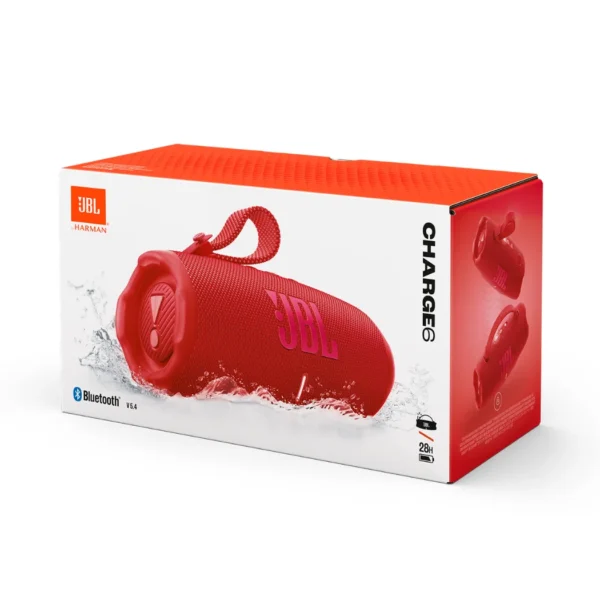 JBL Charge 6 - Altavoz inalámbrico portátil, Bluetooth, 45W RMS, JBL Pro - Rojo - Imagen 2