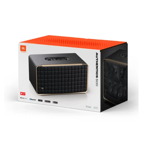 JBL Authentics 500 - Altavoz inteligente de alta fidelidad, portátil, canal 3.1, diseño retro, Bluetooth - Negro - Imagen 2