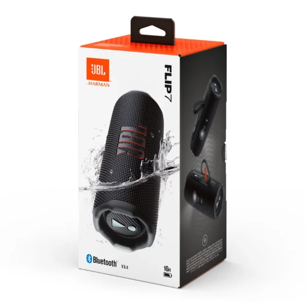 JBL Flip 7 - Altavoz portátil impermeable, Bluetooth, Bold JBL Pro Sound AI, PushLock - Negro - Imagen 2