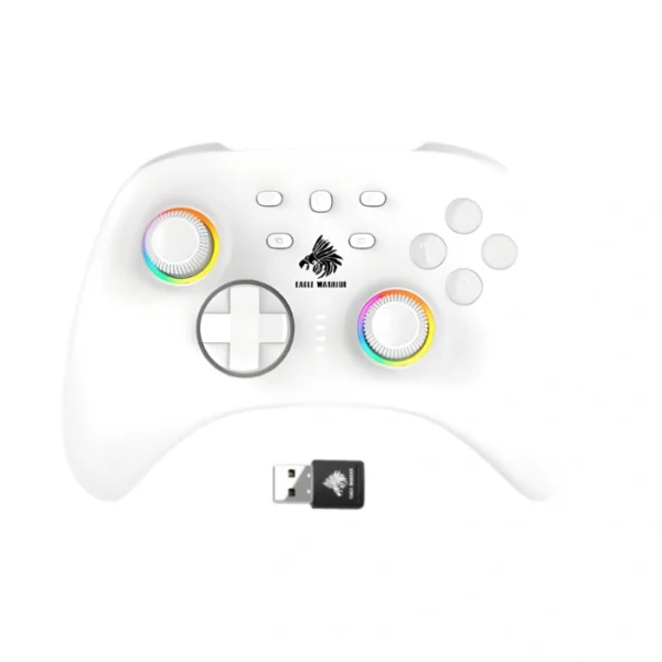 Eagle Warrior GG06A — GamePad compatible con Switch / Android / PC, inalámbrico 2.4GHz, con XINPUT, sin sentor de movimiento, blanco - Imagen 2
