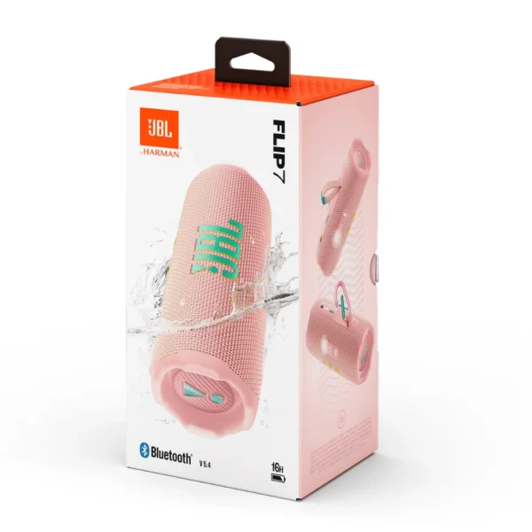 JBL Flip 7 - Altavoz portátil impermeable, Bluetooth, Bold JBL Pro Sound AI, PushLock - Rosa - Imagen 2