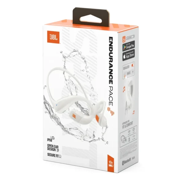 JBL Endurance Pace - Audífonos inalámbricos deportivos Open-Ear - Blanco - Imagen 2