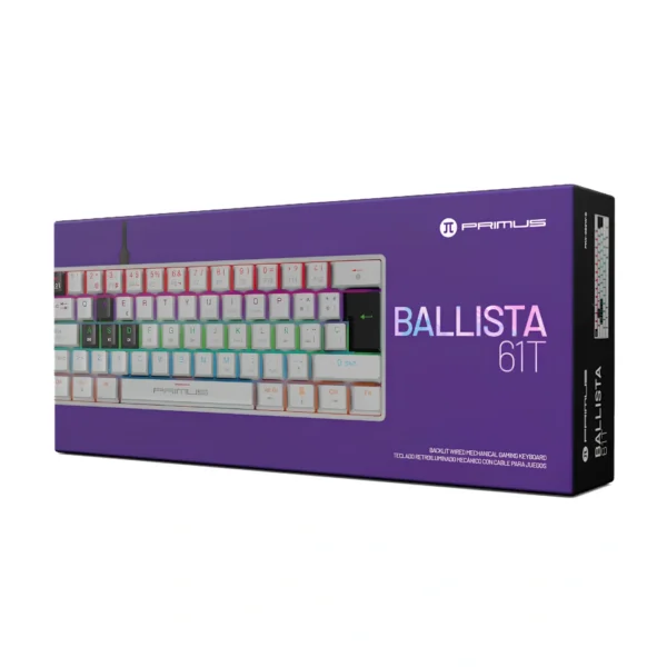 Primus Gaming Ballista61T White — Teclado mecánico, alámbrico, blanco - Imagen 2