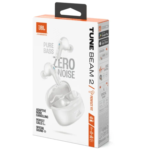 JBL Tune Beam 2 - Audífonos Inalámbricos, ANC, Smart Ambient - Blanco - Imagen 2