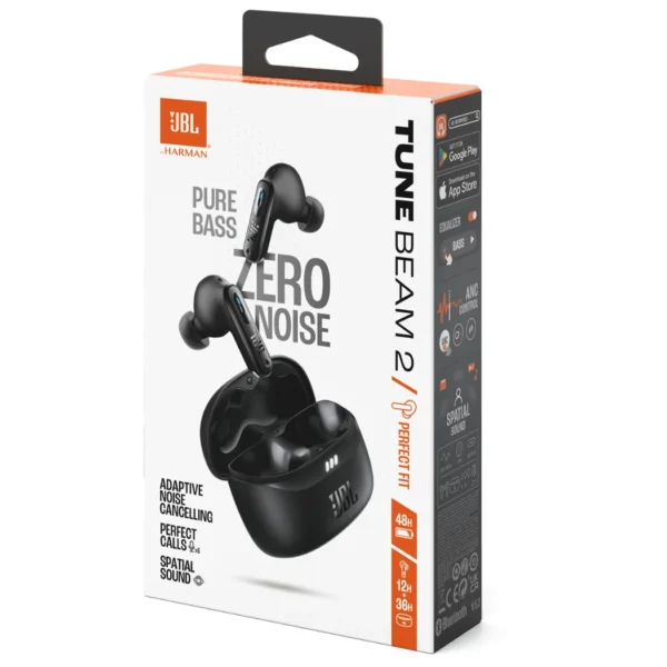 JBL Tune Beam 2 - Audífonos Inalámbricos, ANC, Smart Ambient - Negro - Imagen 2