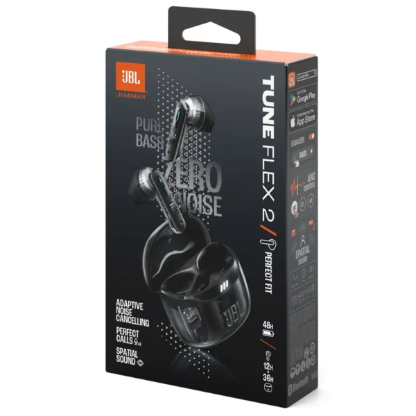 JBL Tune Flex 2 Ghost Edition - Auriculares inalámbricos TWS, ANC, Smart Ambient - Ghost Black - Imagen 2